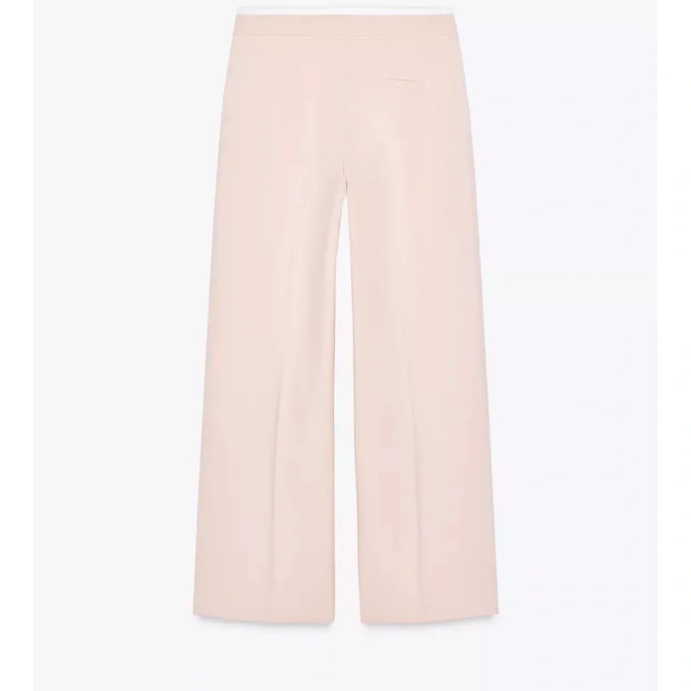 Zara DOUBLE WAIST WIDE LEG PANTS - Picture 8 of 13